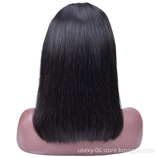 Cheap Price Raw Indian Hair Directly From India Natural Human Hair Wigs Bob Wigs Lace Front Wig For Black Women